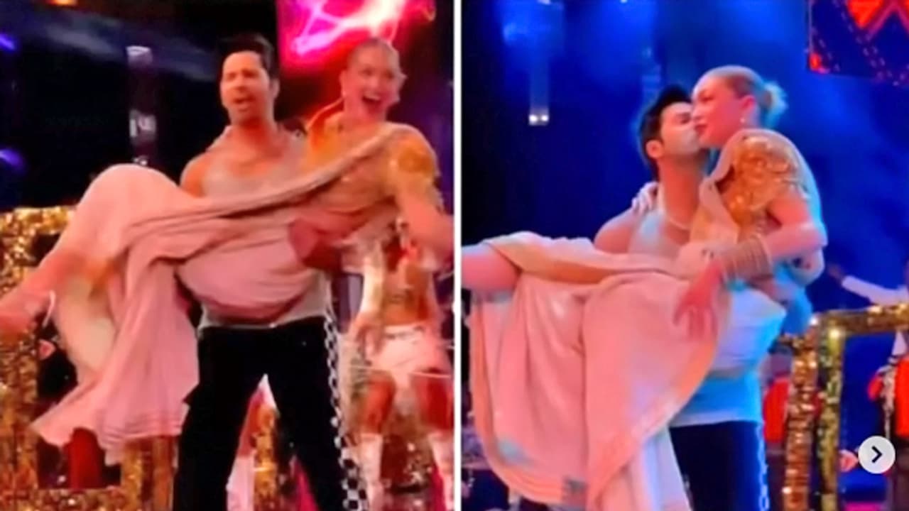 Varun Dhawan Kiss Gigi Hadid