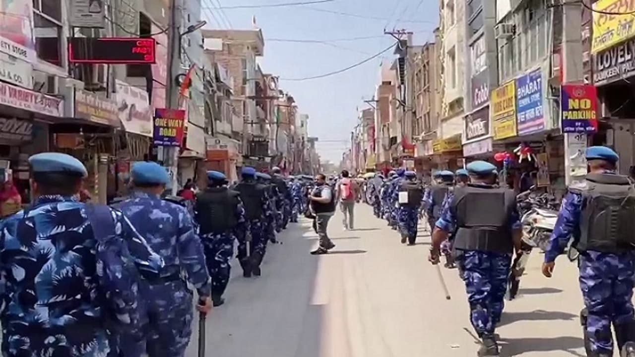 flag march in punjab flag march in punjab