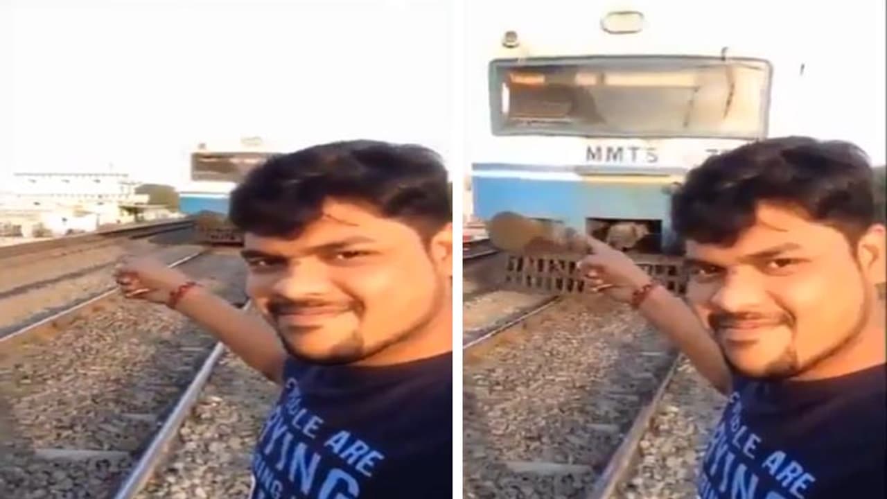 Viral video boy hit by train Viral video boy hit by train