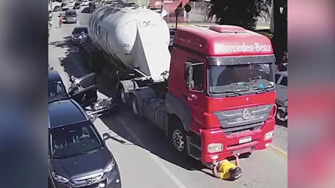 miracle escape man came under truck miracle escape man came under truck