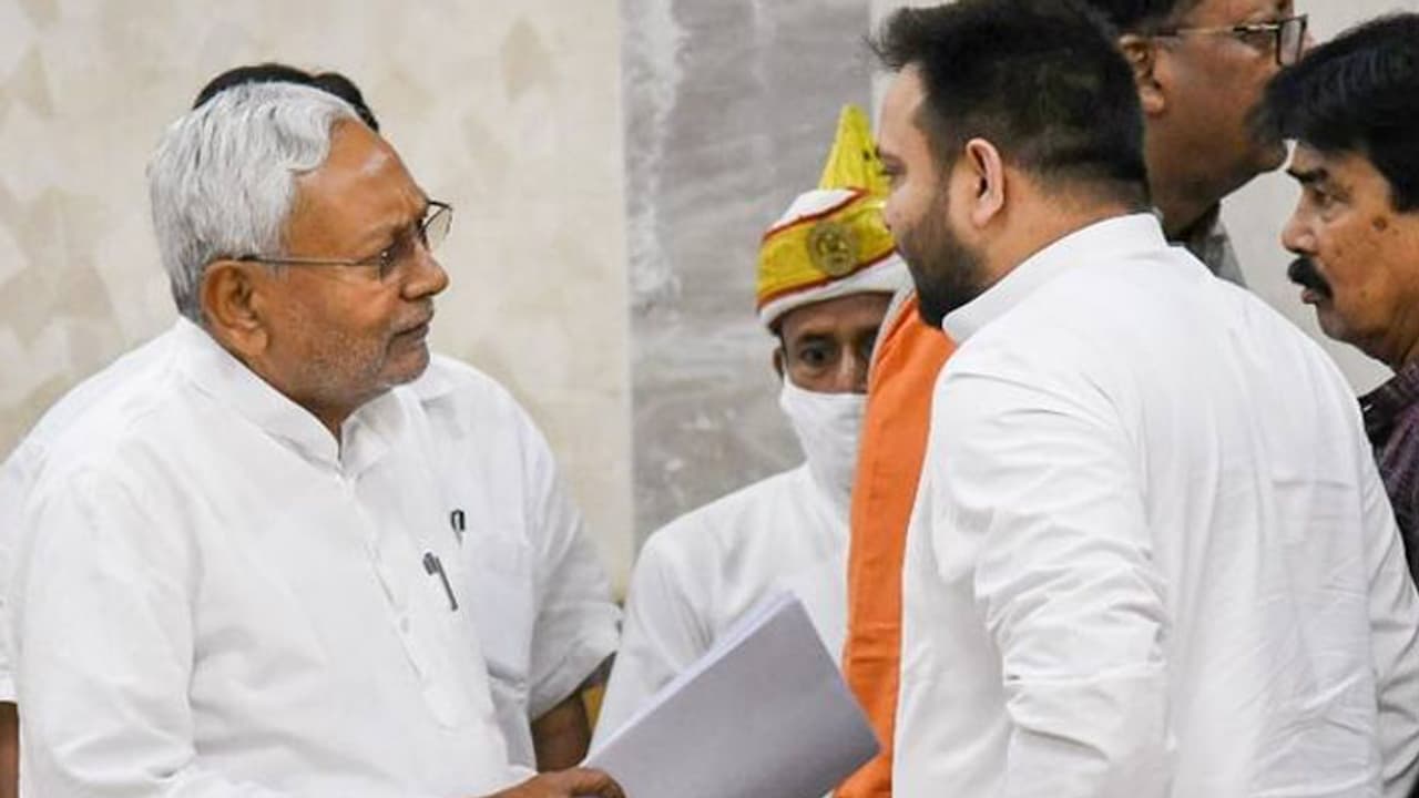 Nitish Kumar and Tejashwi Yadav Nitish Kumar and Tejashwi Yadav