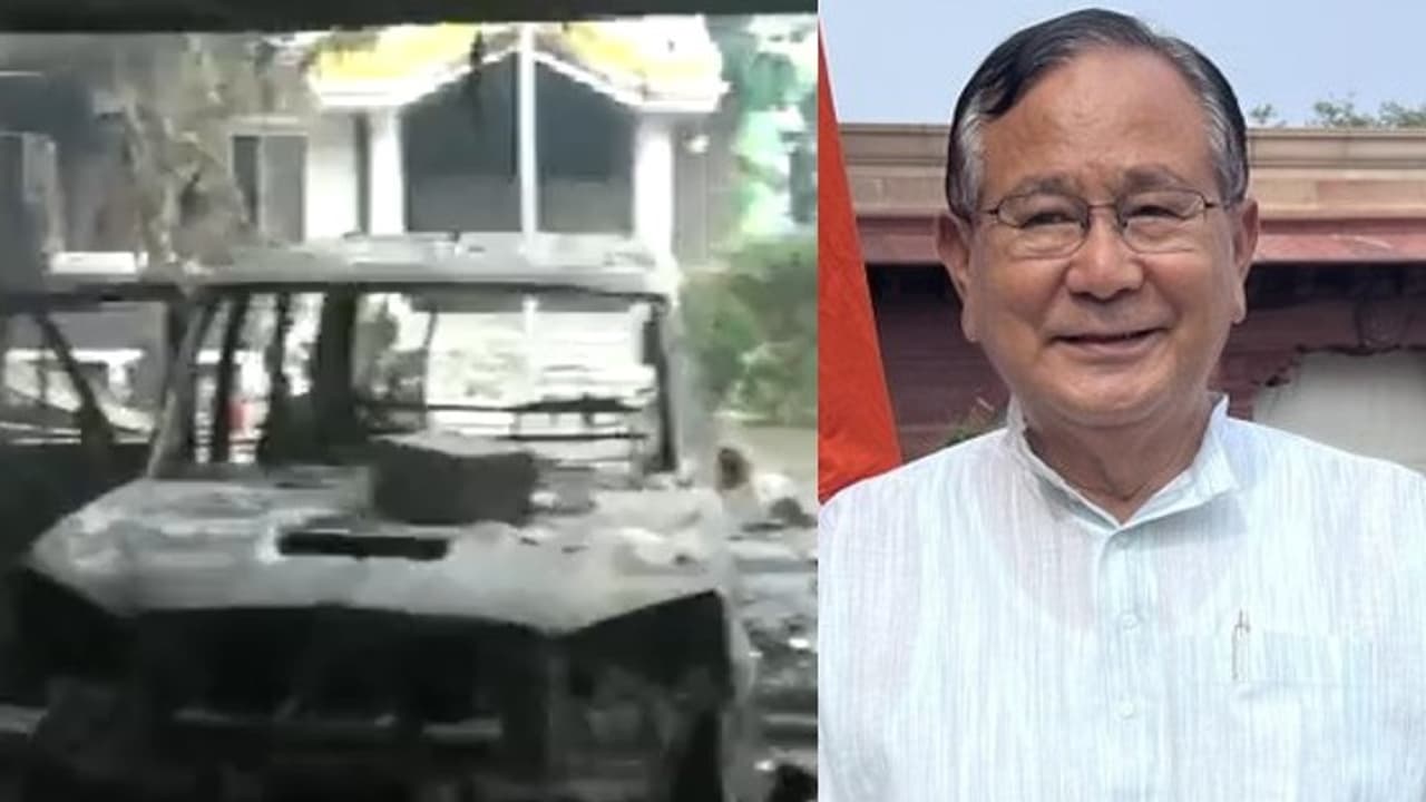 RK Ranjan Singh residence set aflame RK Ranjan Singh residence set aflame