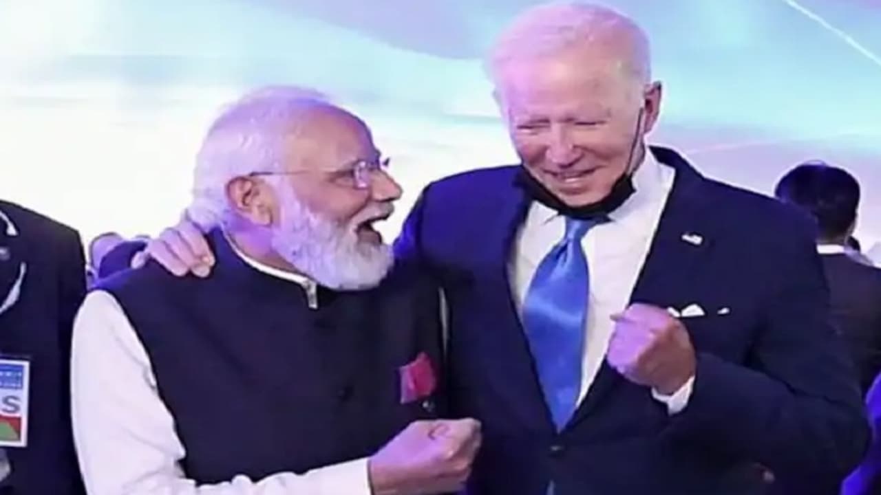 Narendra Modi with Joe Biden Narendra Modi with Joe Biden