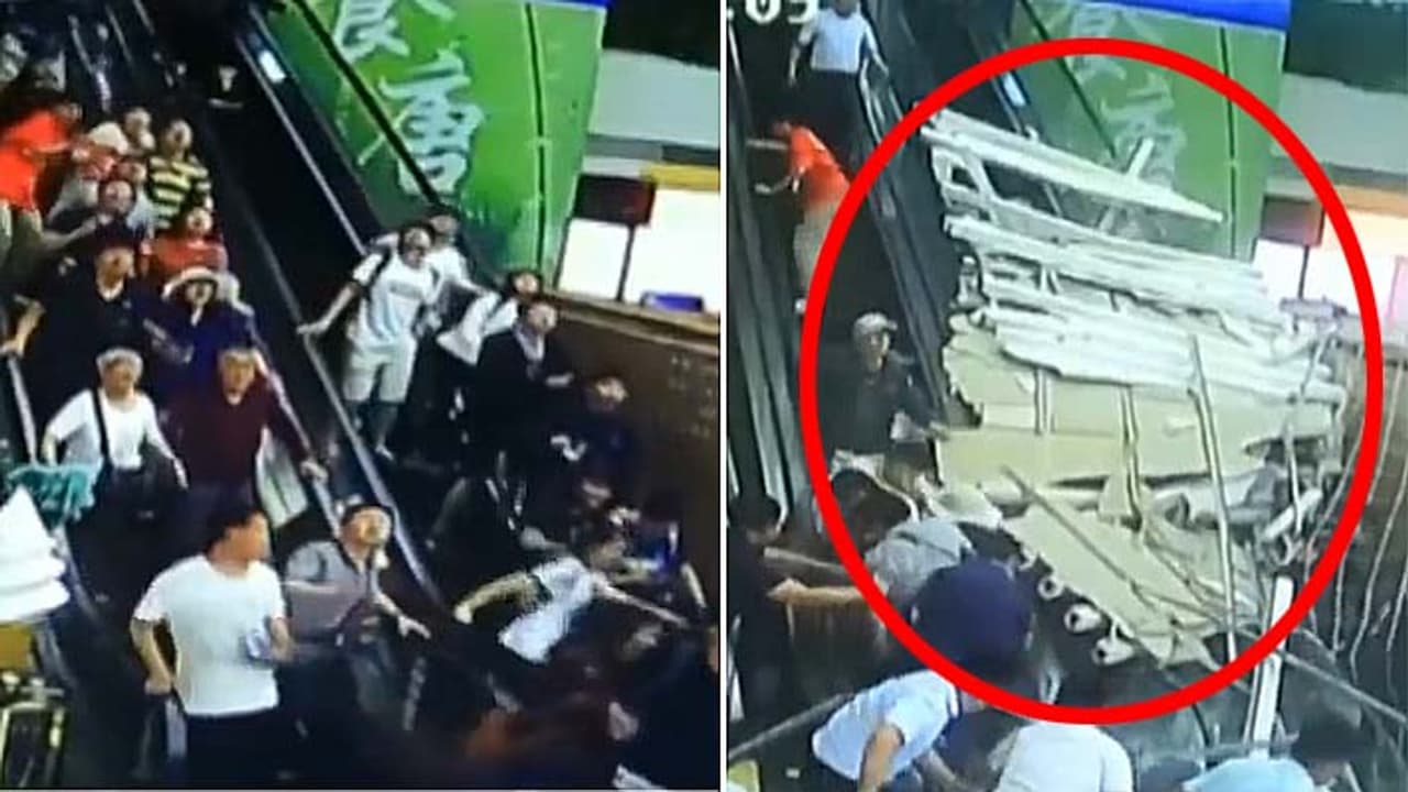 structure collapse on mall escilator structure collapse on mall escilator