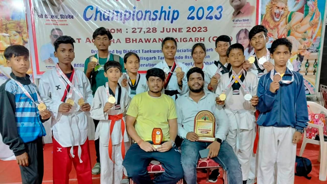 Taekwondo players from Chhattisgarh selected at national level Taekwondo players from Chhattisgarh selected at national level