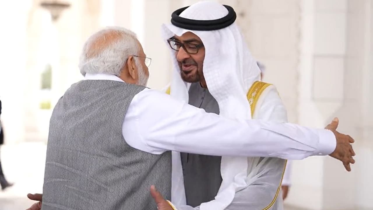 PM Modi with UAE President PM Modi with UAE President