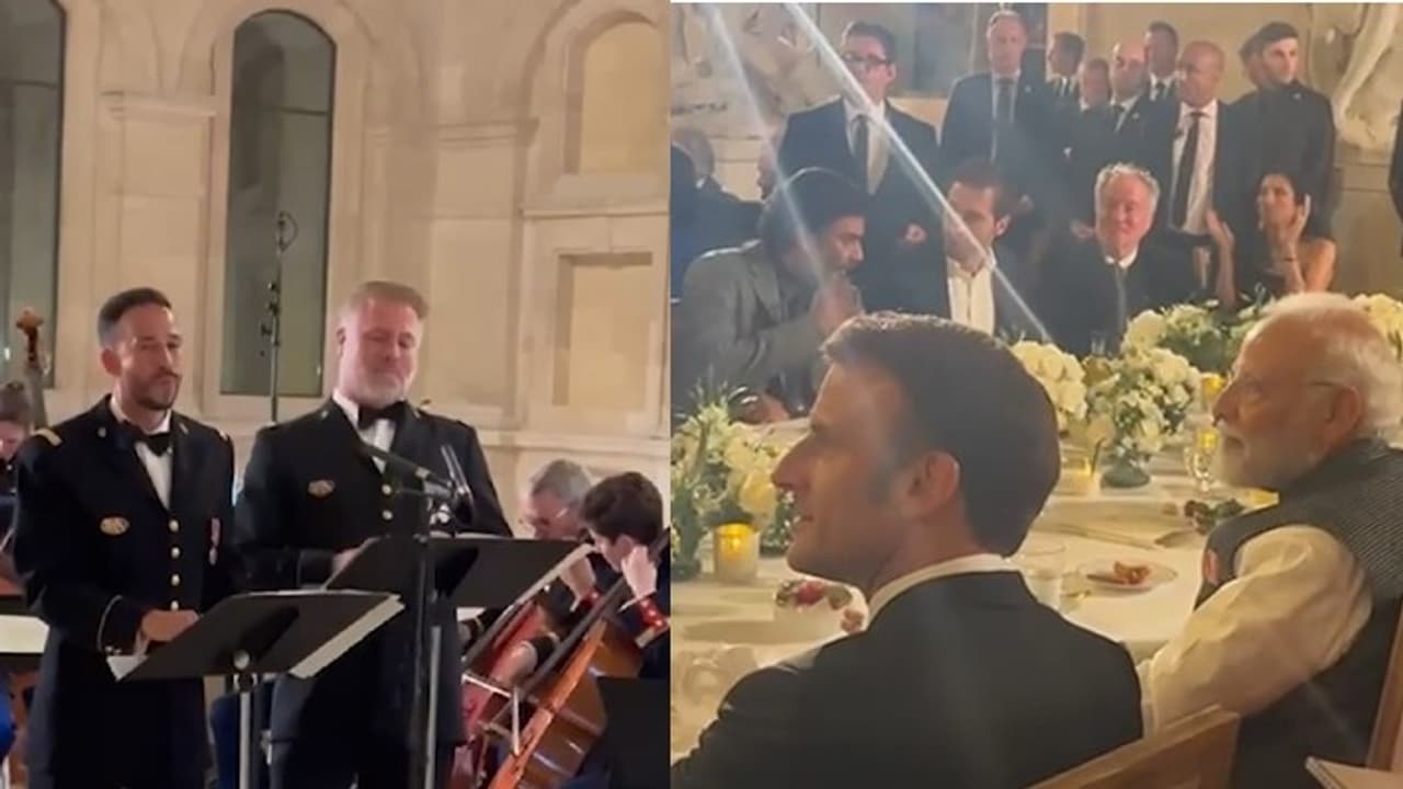 President Macron banquet Jai Ho