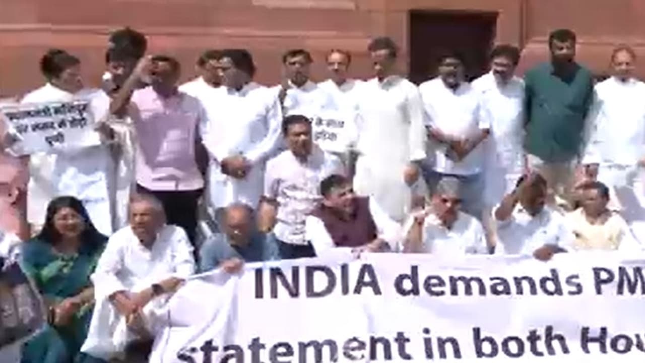 Protest out side parliament 