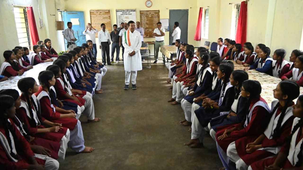 Mohan Markam visit district for inspection Mohan Markam visit district for inspection