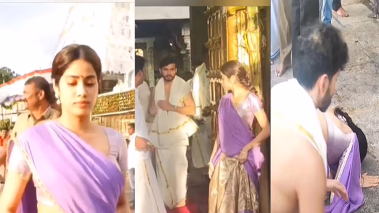  Janhvi Kapoor reached Tirupati temple 