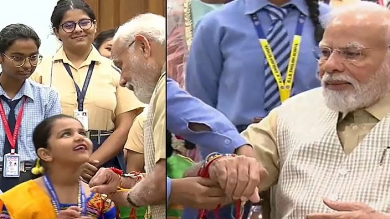 Narendra Modi Raksha Bandhan Narendra Modi Raksha Bandhan