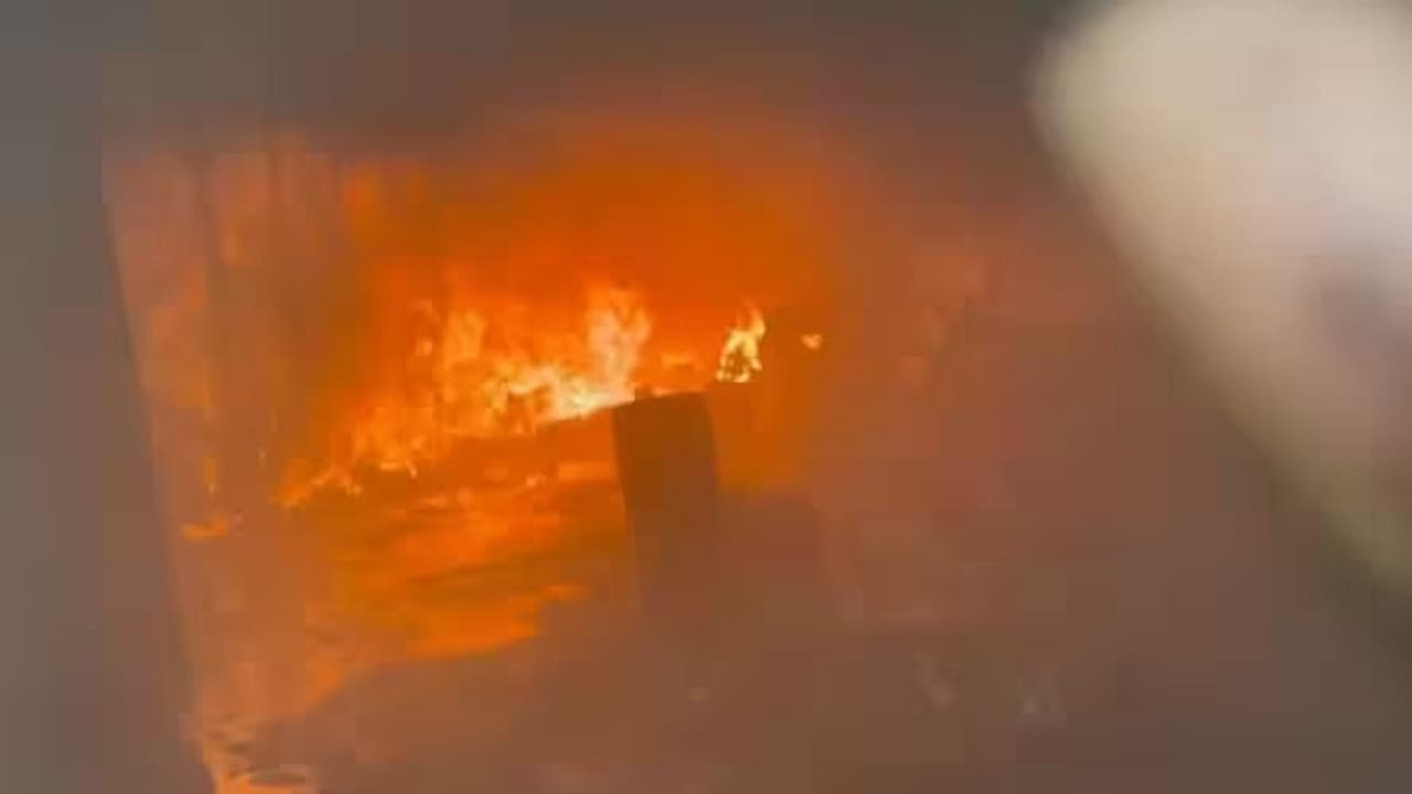 Fireworks warehouse caught fire Fireworks warehouse caught fire