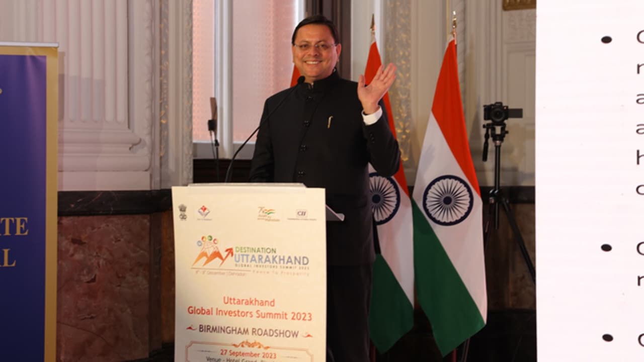 Pushkar Singh Dhami in Britain