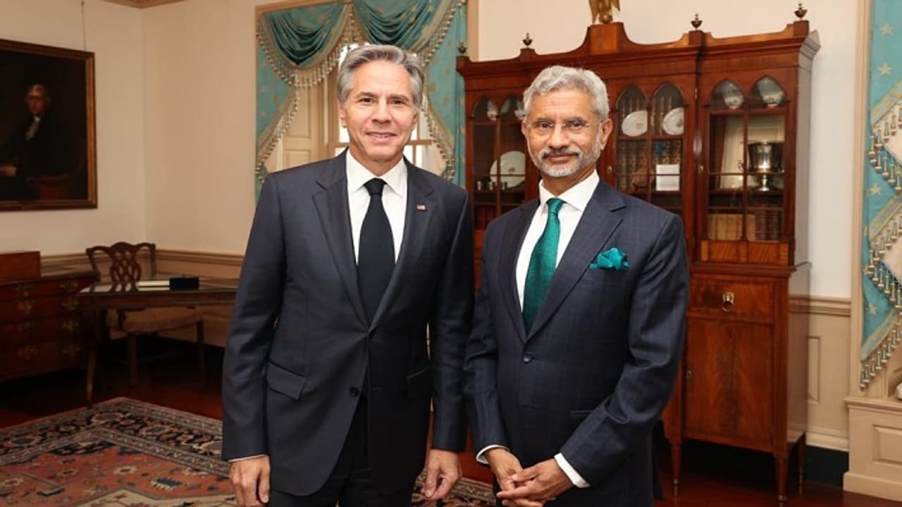 Jaishankar with Antony Blinken Jaishankar with Antony Blinken