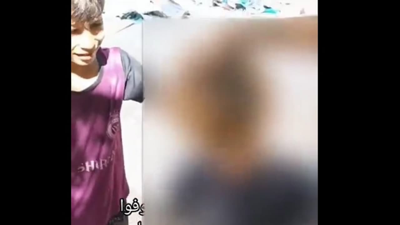 Kids in Gaza Harass Jewish child Kids in Gaza Harass Jewish child