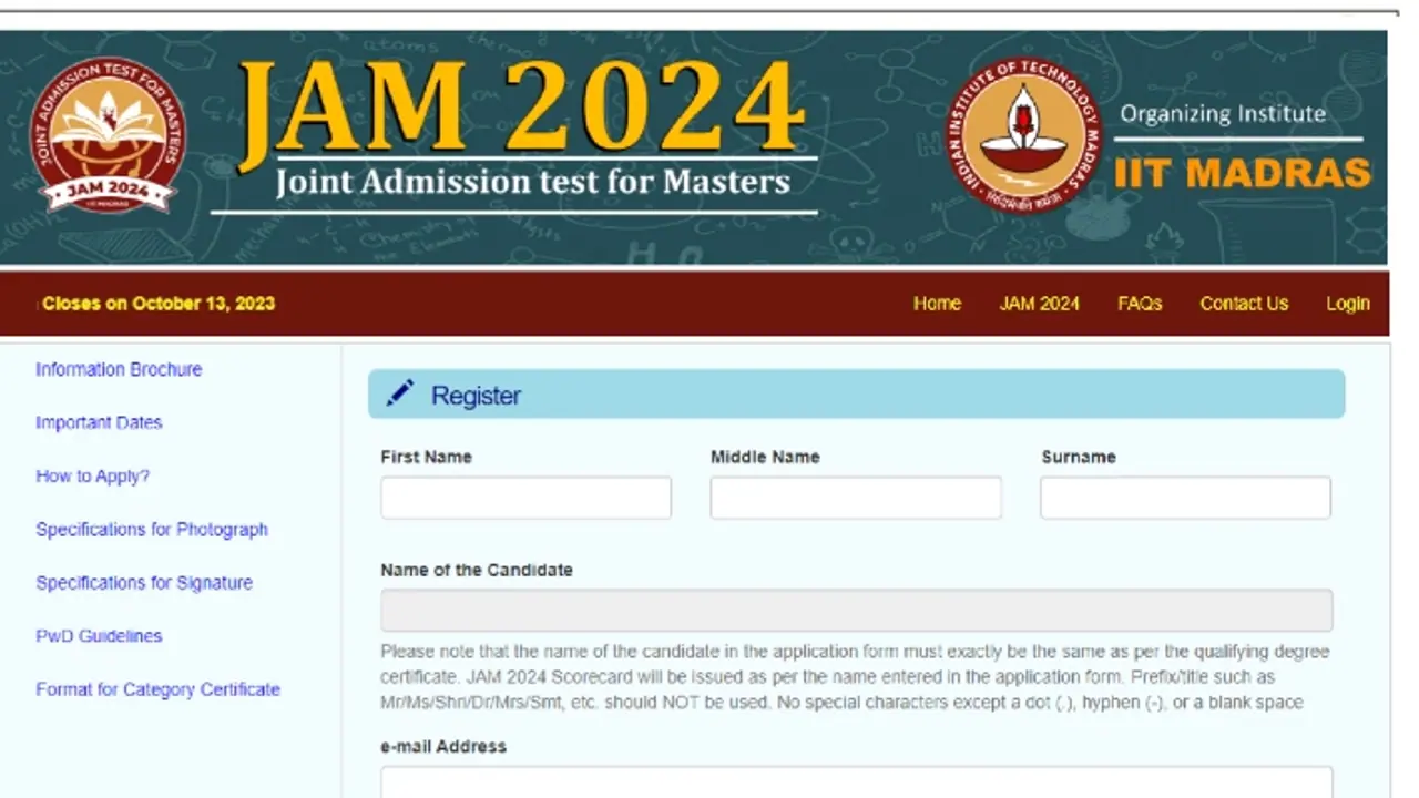 IIT Jam 2024 Registration Direct Link IIT Jam 2024 Registration Direct Link