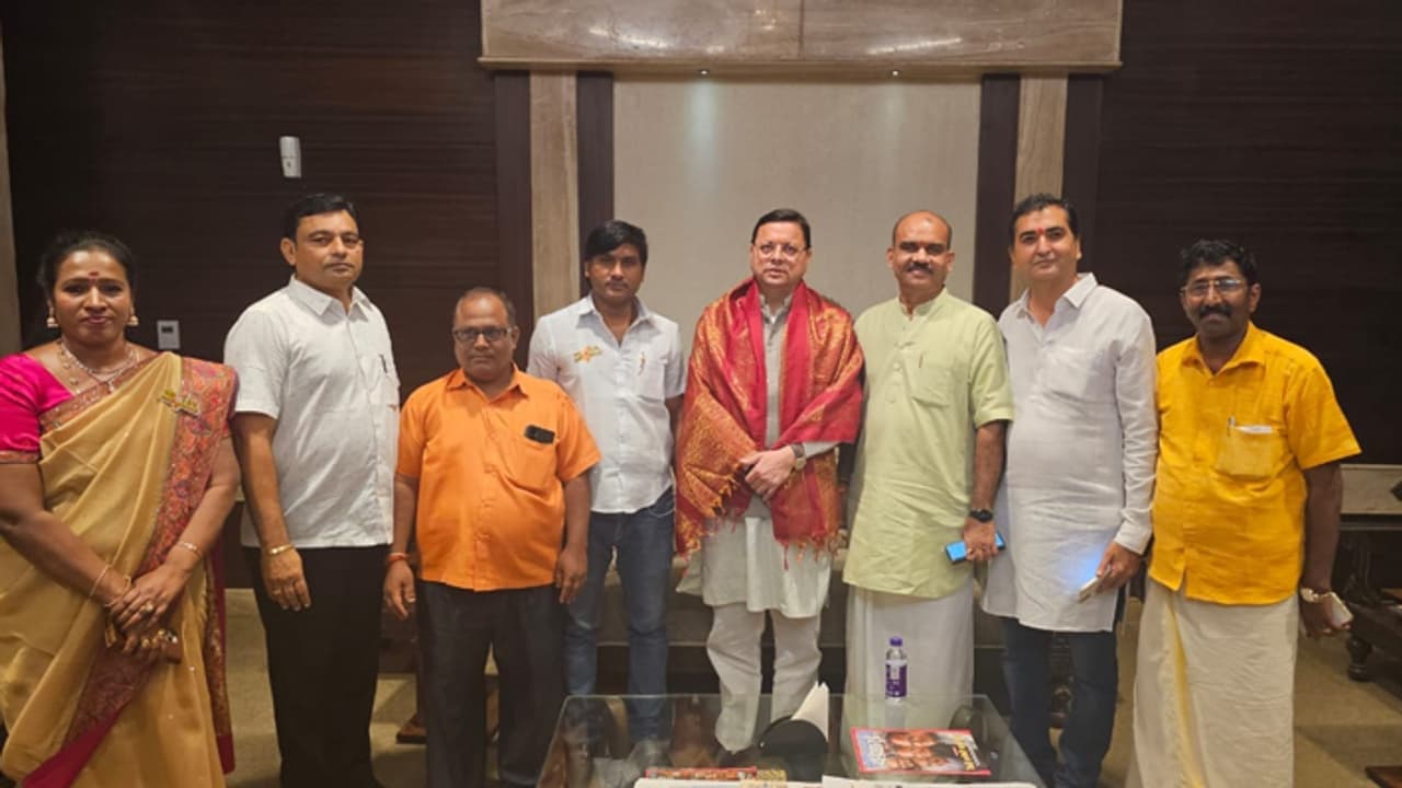 Pushkar Singh Dhami chennai road show