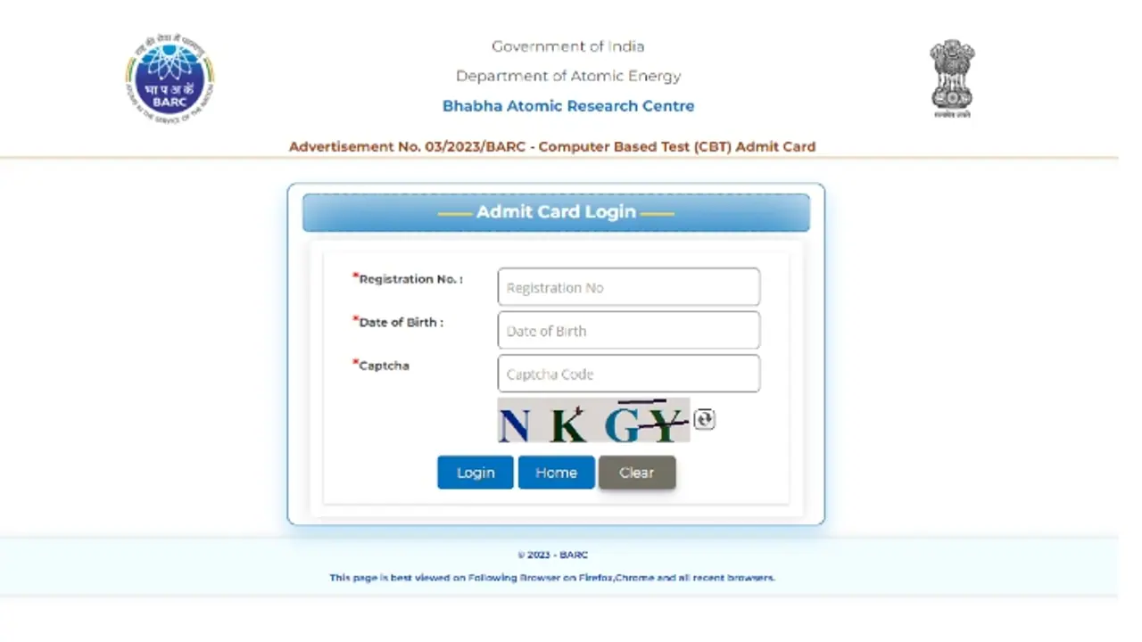 BARC Admit Card 2023