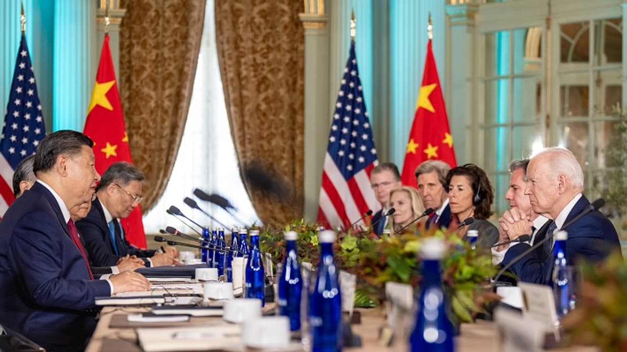 Xi Jinping with Joe Biden