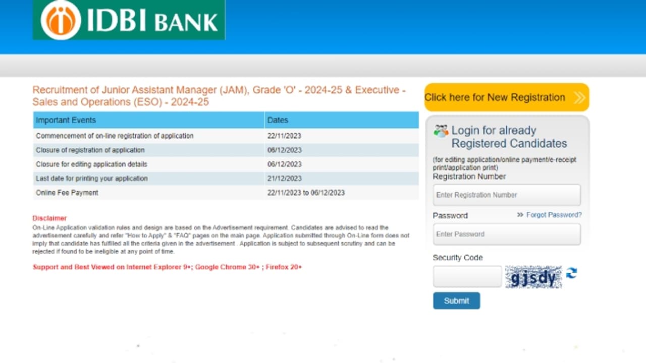 IDBI Bank Recruitment 2023
