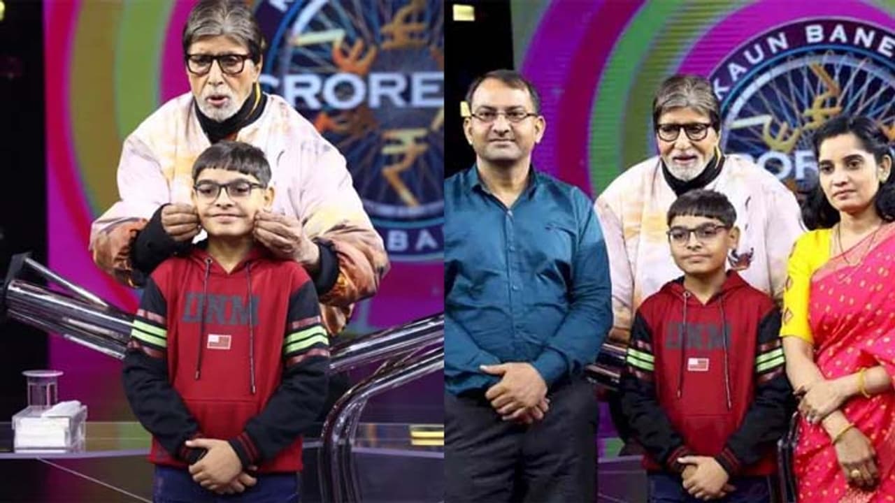 kbc 15 mayank 12 year old youngest crorepati wins 1 crore breaks down into tears amitabh bachchan hugs KPJ