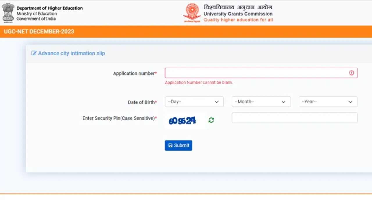 UGC NET December 2023 Exam City Slip released UGC NET December 2023 Exam City Slip released
