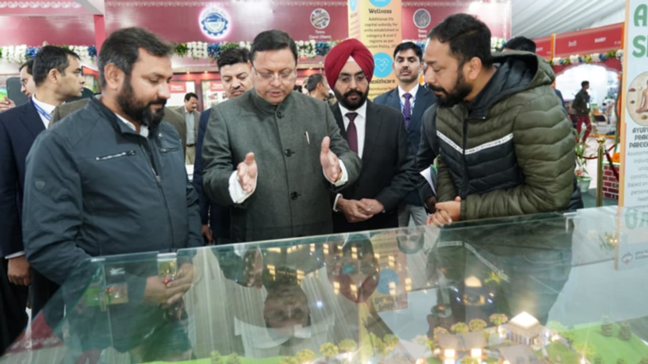 Pushkar Singh Dhami inspect preparations of uttarakhand global investors summit 2023