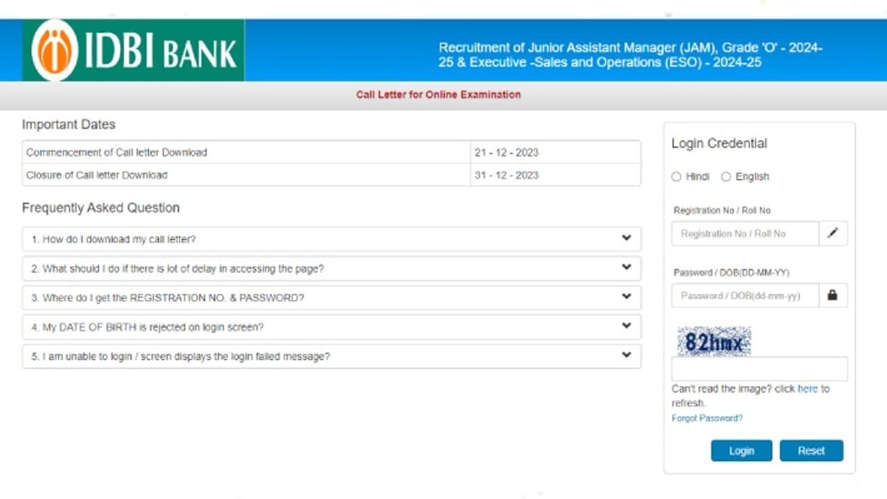 IDBI Bank Admit Card 2024 released IDBI Bank Admit Card 2024 released