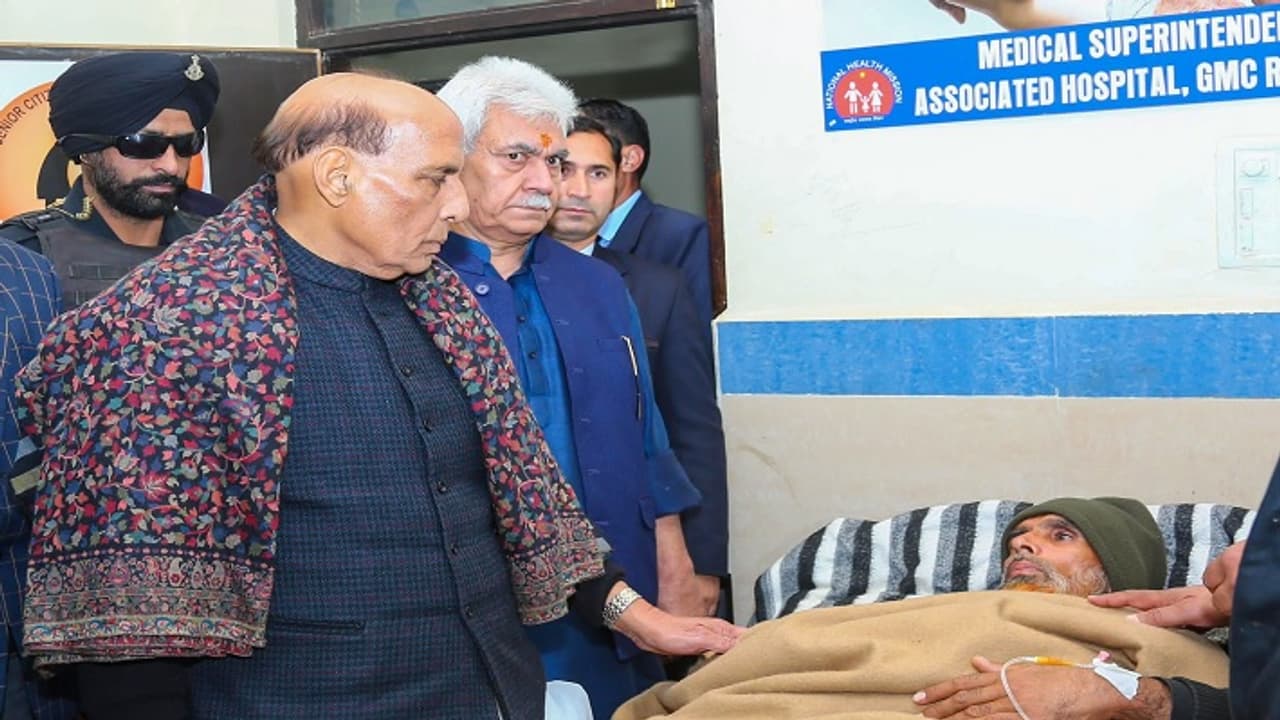 Rajnath Singh Meets Injured Rajnath Singh Meets Injured