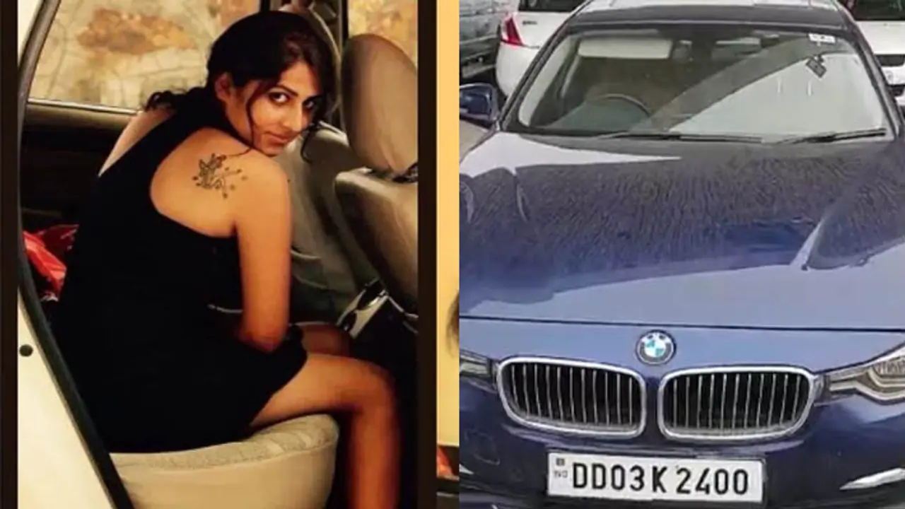divya pahuja  bmw car