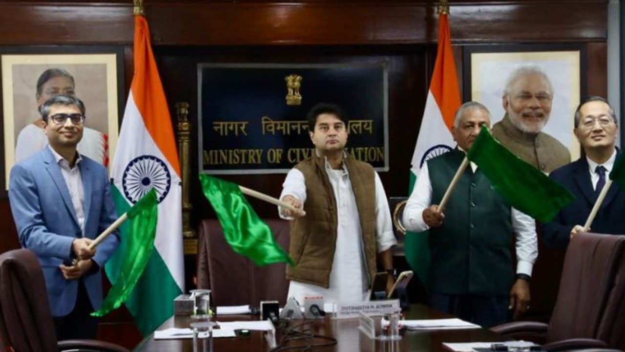 Jyotiradiya scindia inaugurated two flights ayodhya 