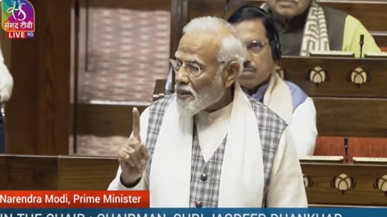 PM Modi in Rajya Sabha