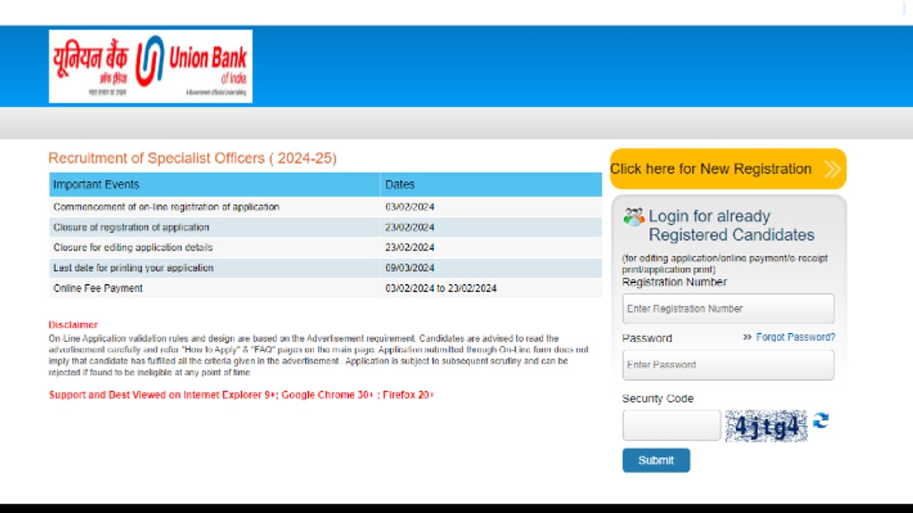 Union Bank of India Recruitment 2024 Direct Link Union Bank of India Recruitment 2024 Direct Link