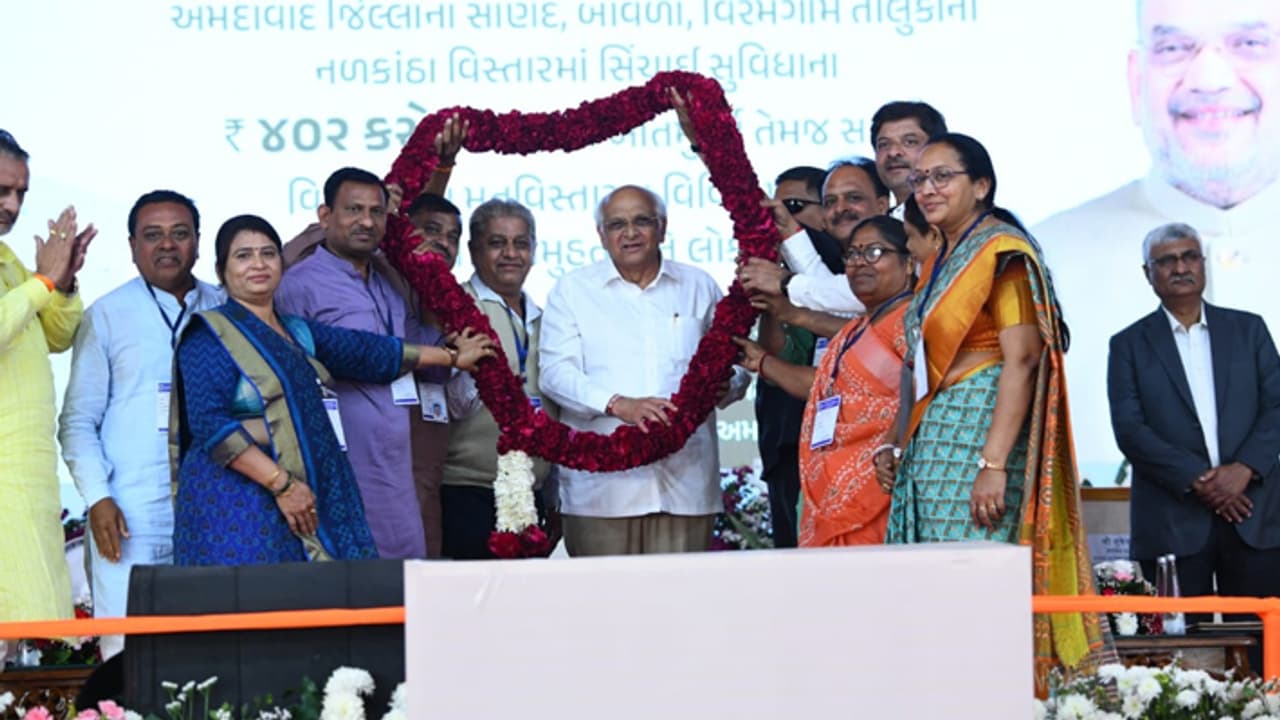 bhupendra patel lay foundation stone of development programs in ahmedabad bhupendra patel lay foundation stone of development programs in ahmedabad