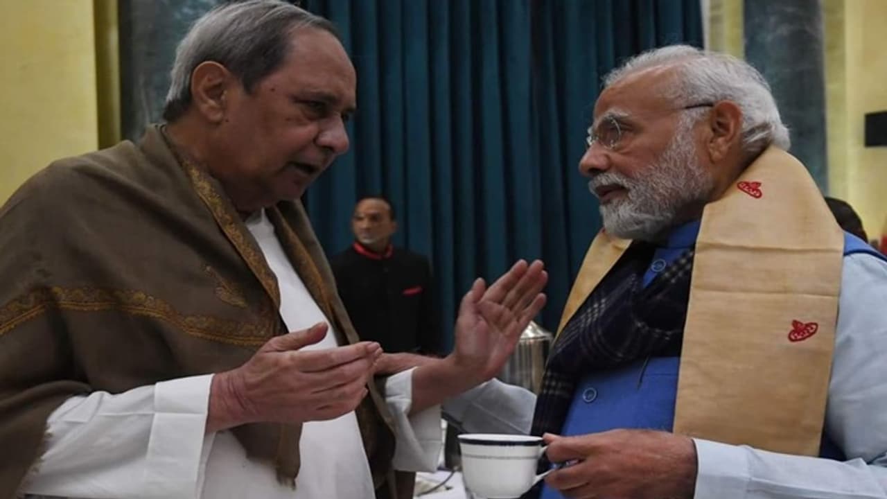 Narendra Modi with Naveen Patnaik
