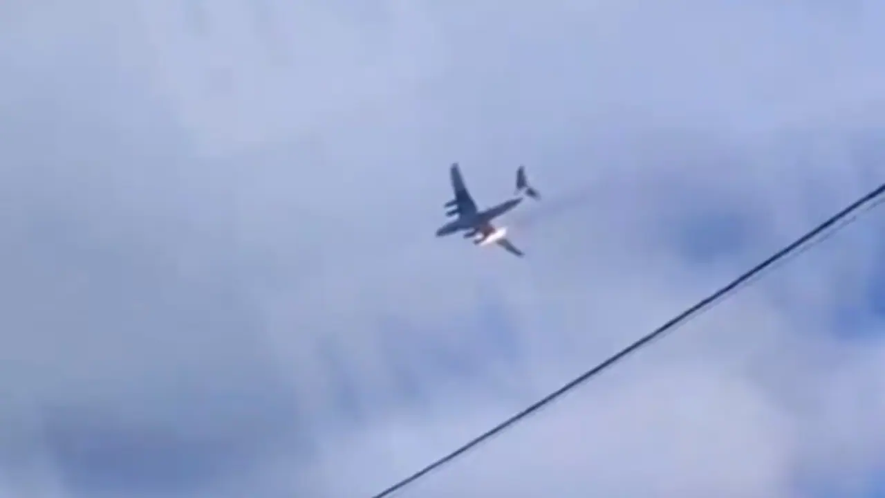 Russian military plane crashed Russian military plane crashed