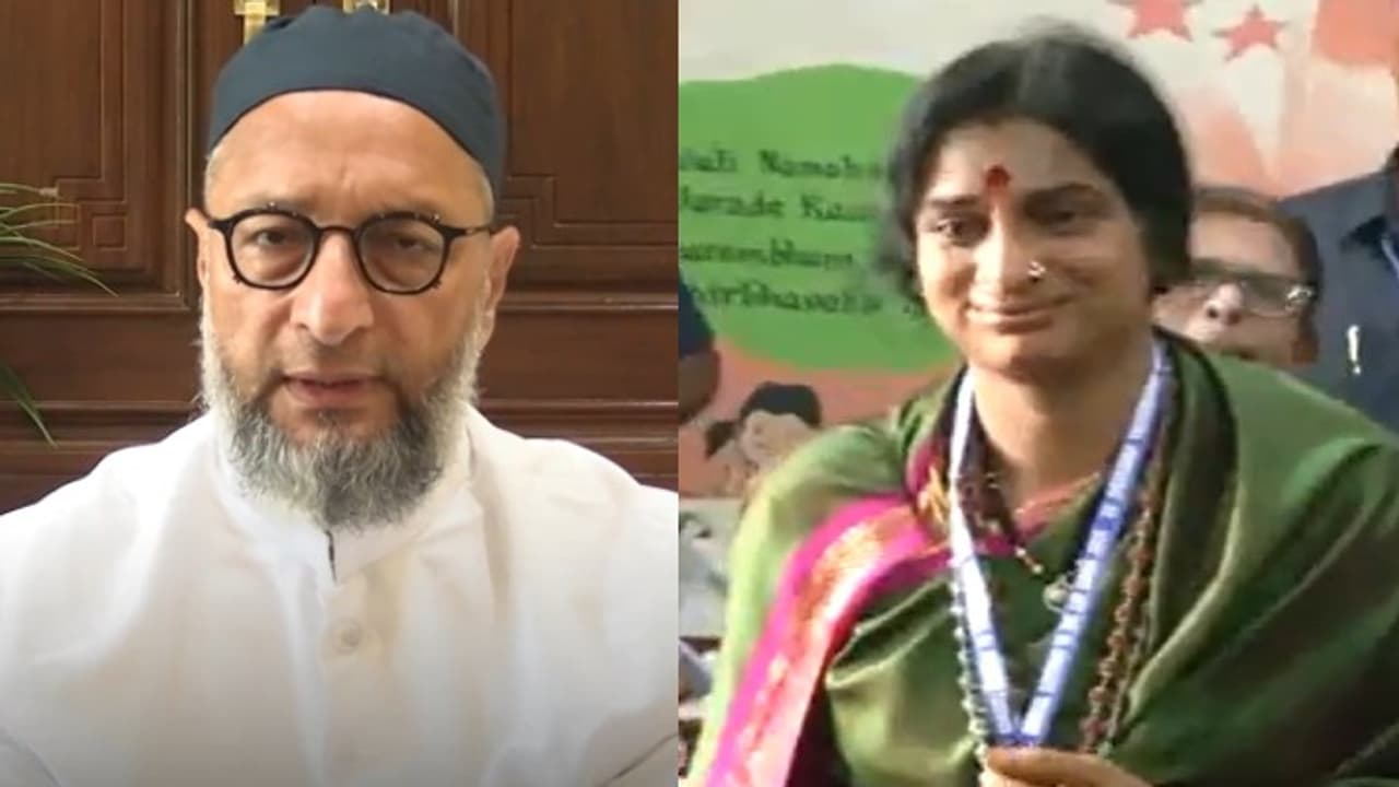 Madhavi Latha and  Asaduddin Owaisi 