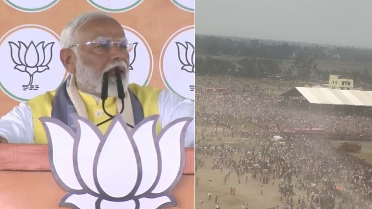 PM Modi Rally in Maharajganj PM Modi Rally in Maharajganj