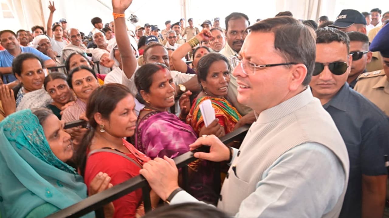 Pushkar Singh Dhami in Haridwar Pushkar Singh Dhami in Haridwar