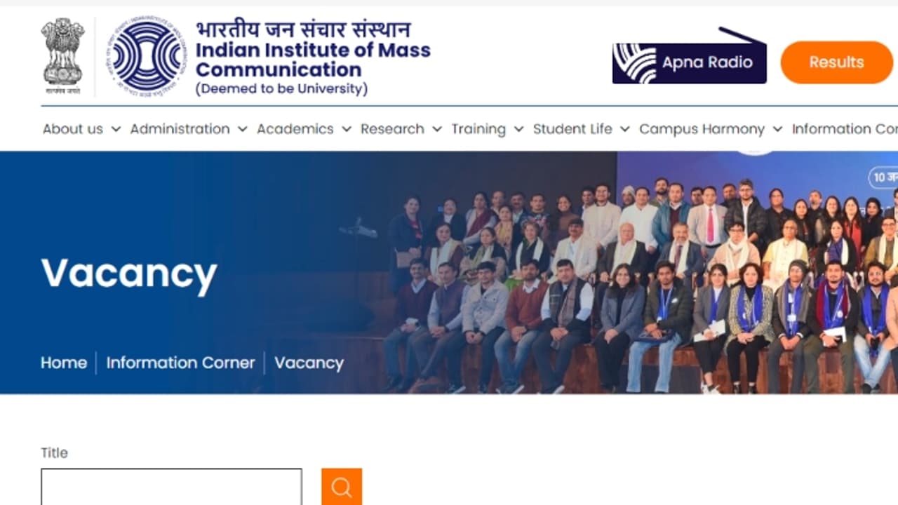 IIMC recruitment 2024 IIMC recruitment 2024