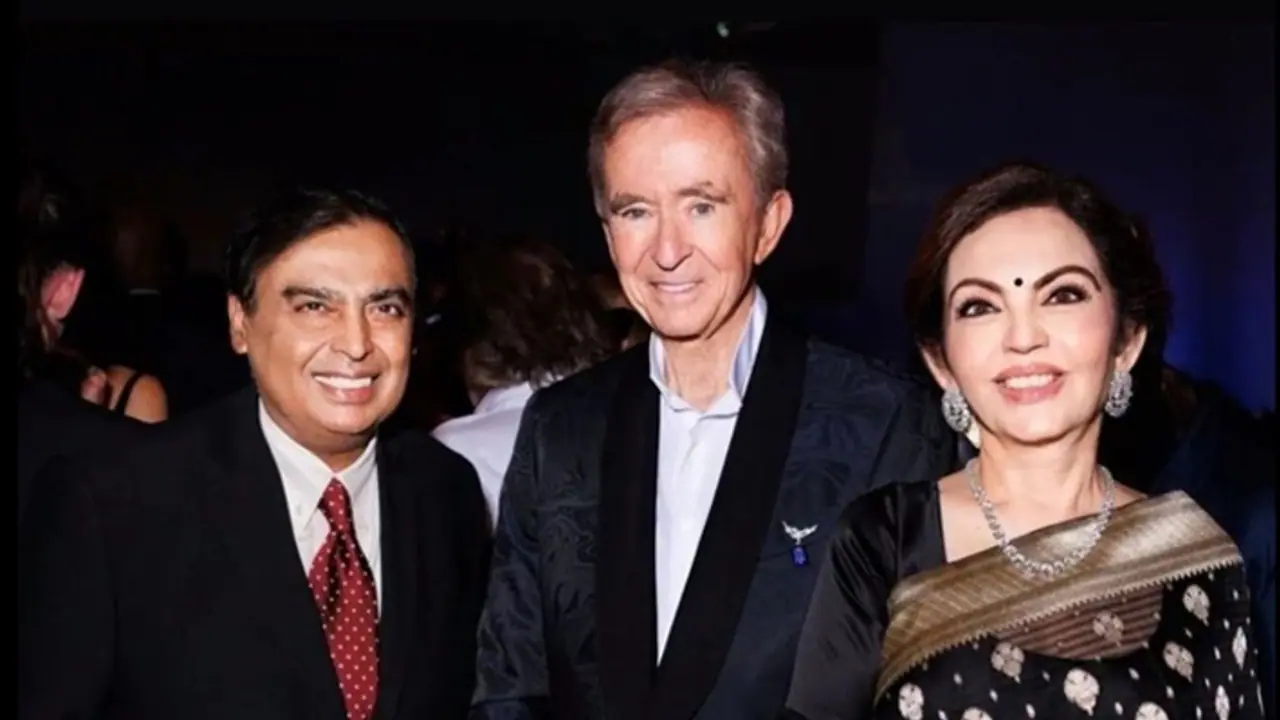 Ambani with Bernard Arnault Paris Olympic Ambani with Bernard Arnault Paris Olympic