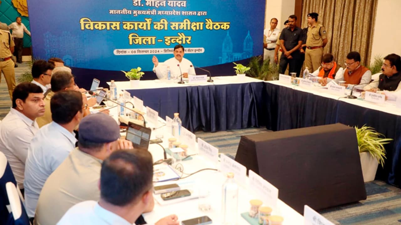 Mohan Yadav review meeting for indore development Mohan Yadav review meeting for indore development