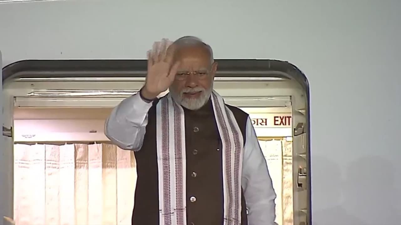 Narendra Modi departs for United States Narendra Modi departs for United States