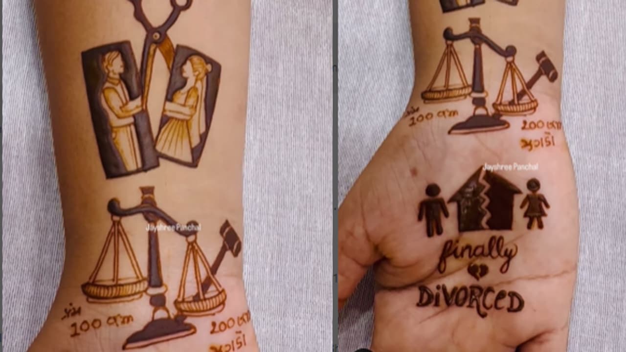 Viral video of divorce mehndi Viral video of divorce mehndi