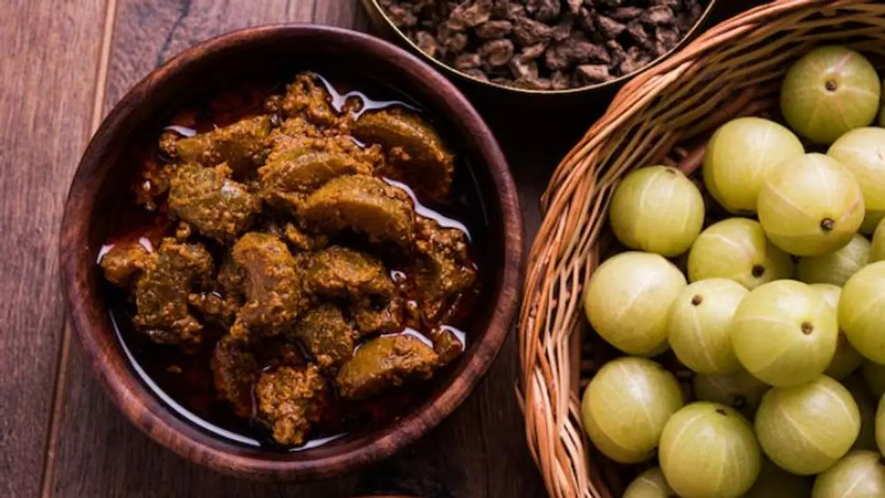 how to make no oil and no spice amla pickle