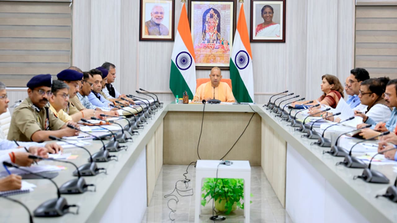 Yogi Adityanath meeting for upcomimg festivals Yogi Adityanath meeting for upcomimg festivals