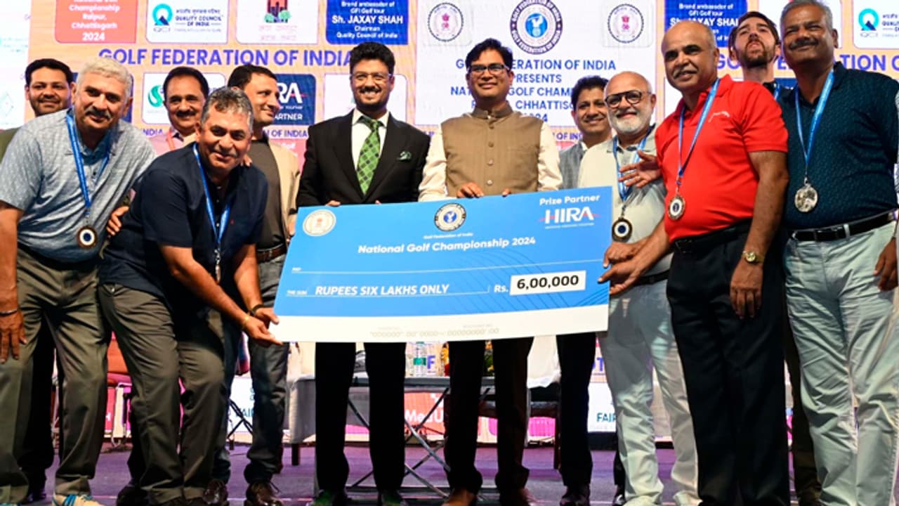 O P Choudhary at prize distribution of National Golf championship at Nava Raipur O P Choudhary at prize distribution of National Golf championship at Nava Raipur