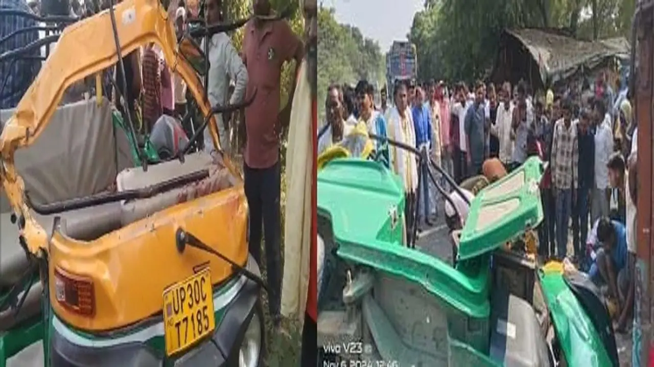 Road accident in Hardoi, UP Road accident in Hardoi, UP