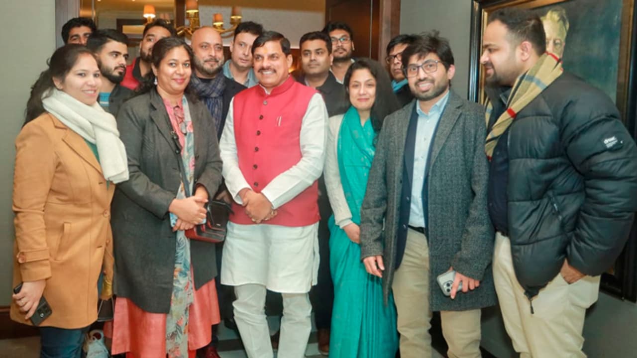 Mohan Yadav in London Will participate in Friends of Madhya Pradesh program Mohan Yadav in London Will participate in Friends of Madhya Pradesh program