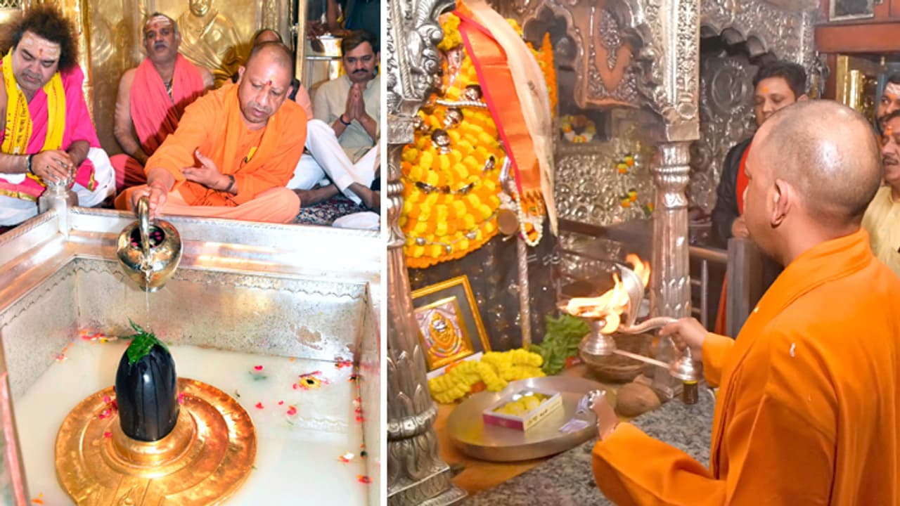Yogi Adityanath visit kaal bhairav and Kashi Vishvanath in varanasi
